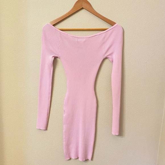 NWT Lovers & Friends Hera Bodycon Off-shoulder Dress Lavender Women's Sz S - Picture 6 of 8